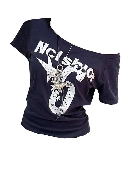 Sport Summer Off shoulder Top Women Sexy Vintage - Edsel Rosa LLC