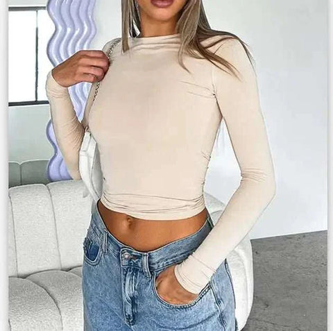 Women Short Sleeve T-shirts Causal O Neck Solid Slim Fit Tee - Edsel Rosa LLC