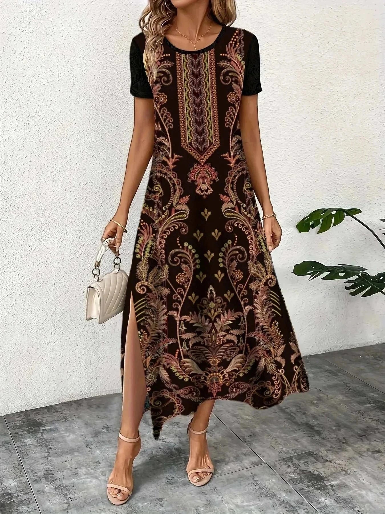 Elegant loose casual dress for women combining comfort and style