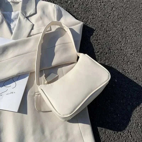 Handbags Retro Solid Color PU Leather Shoulder Underarm Bag - Edsel Rosa LLC