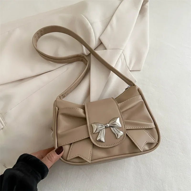 Trendy Bow Shoulder Bag Handbag Casual Underarm Bag - Edsel Rosa LLC
