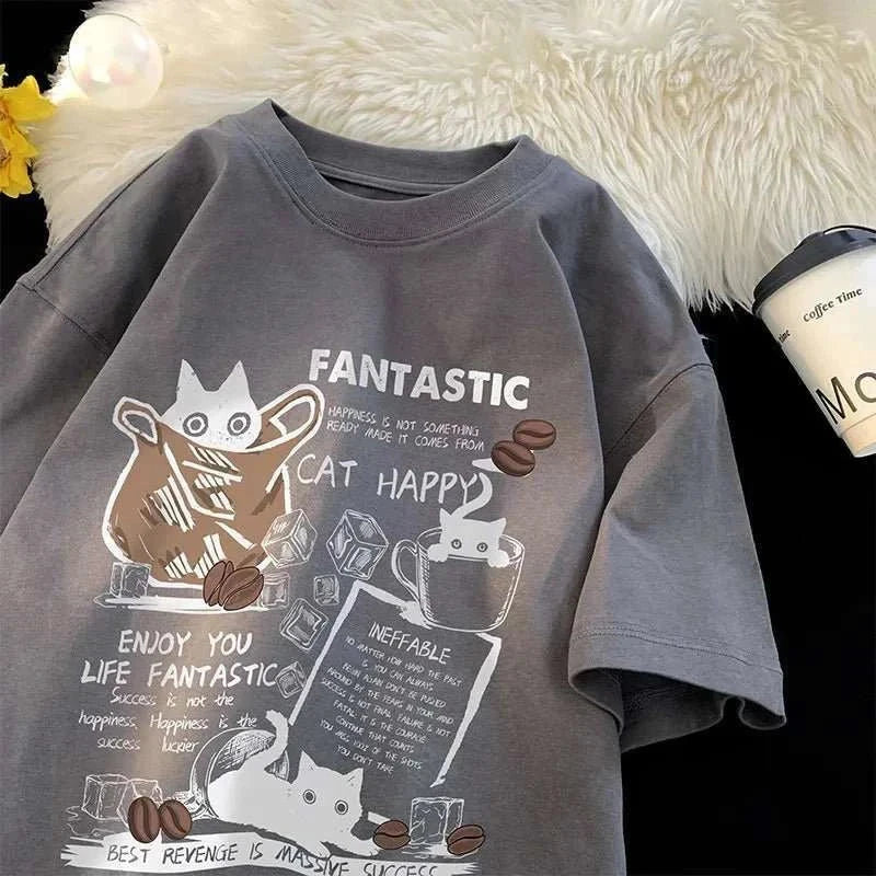 Women T Shirt Pullover Oversize Korean version - Edsel Rosa LLC