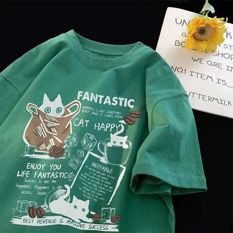 Women T Shirt Pullover Oversize Korean version - Edsel Rosa LLC