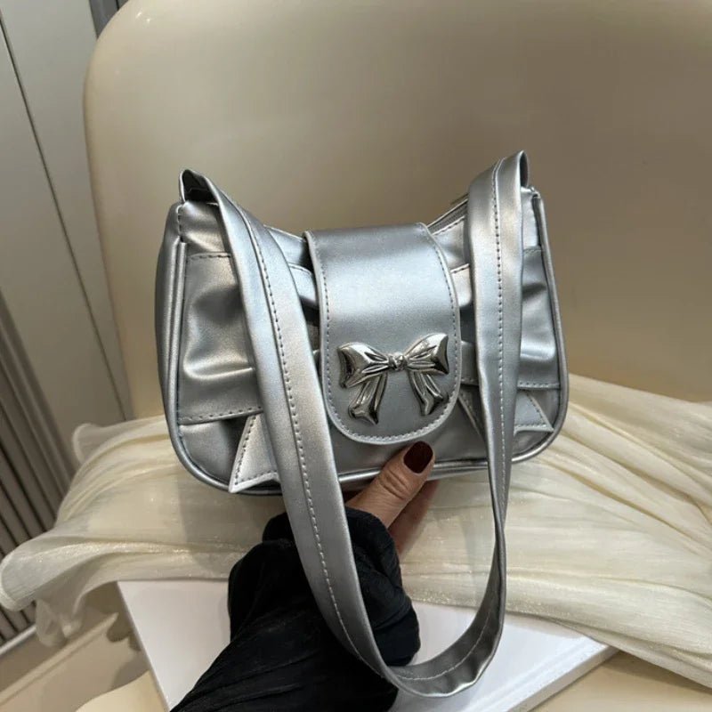 Trendy Bow Shoulder Bag Handbag Casual Underarm Bag - Edsel Rosa LLC