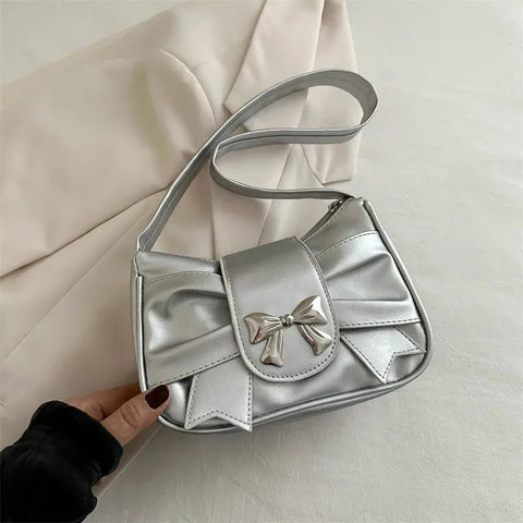Trendy Bow Shoulder Bag Handbag Casual Underarm Bag - Edsel Rosa LLC
