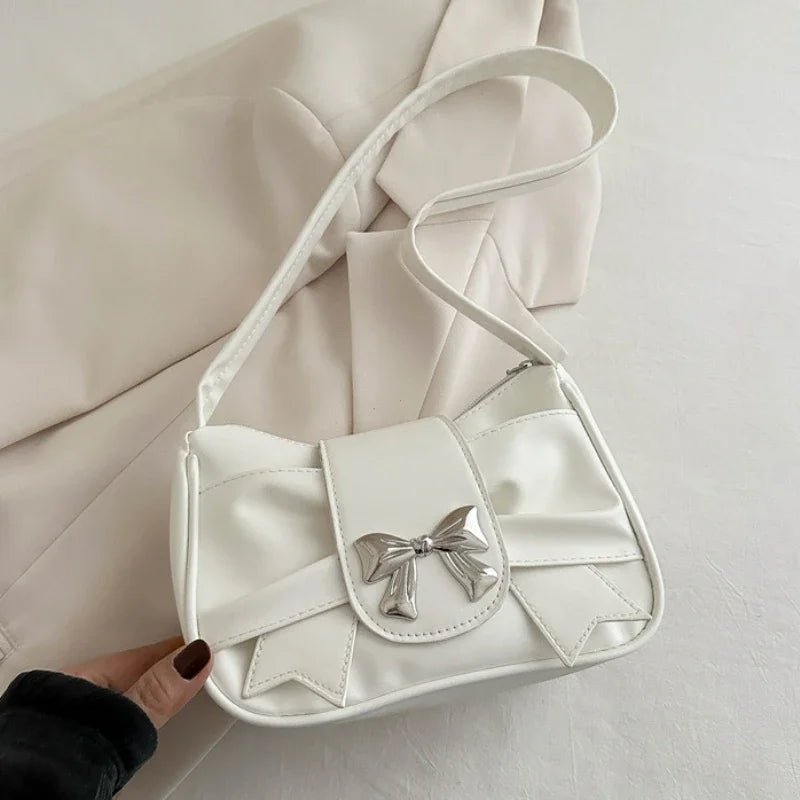 Trendy Bow Shoulder Bag Handbag Casual Underarm Bag - Edsel Rosa LLC