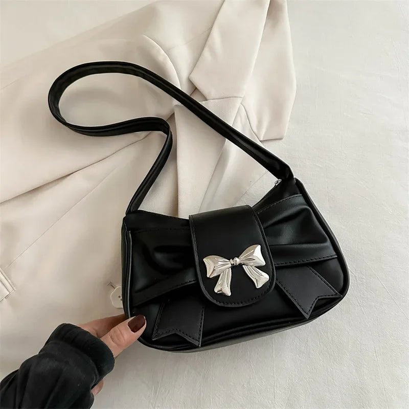 Trendy Bow Shoulder Bag Handbag Casual Underarm Bag - Edsel Rosa LLC