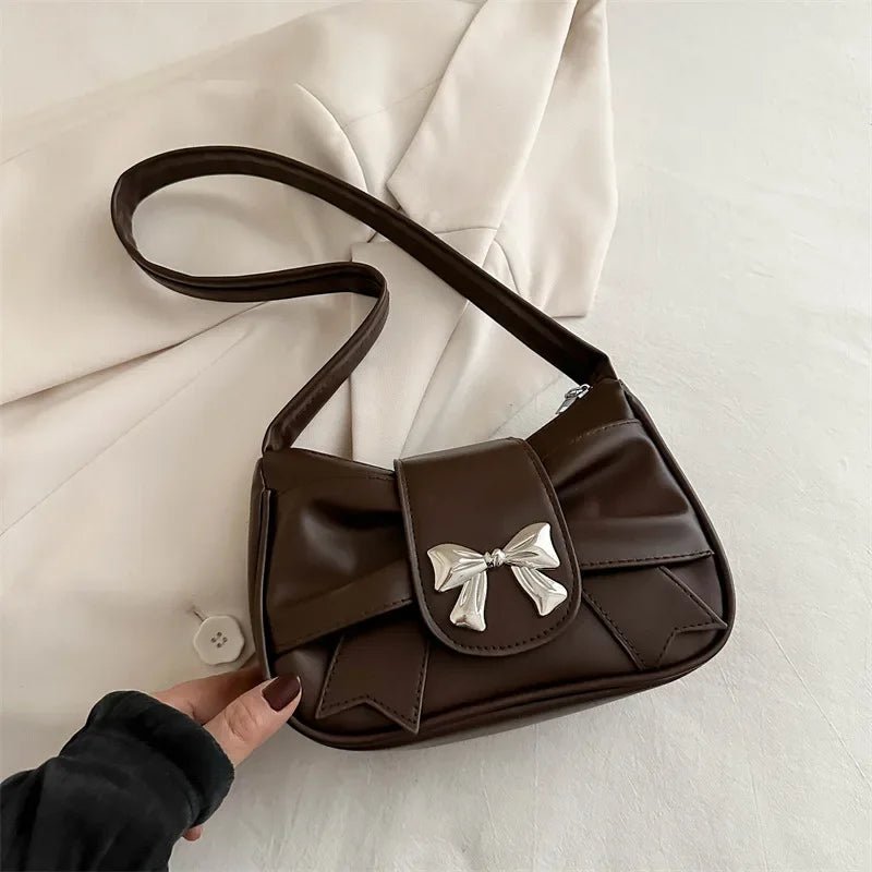 Trendy Bow Shoulder Bag Handbag Casual Underarm Bag - Edsel Rosa LLC