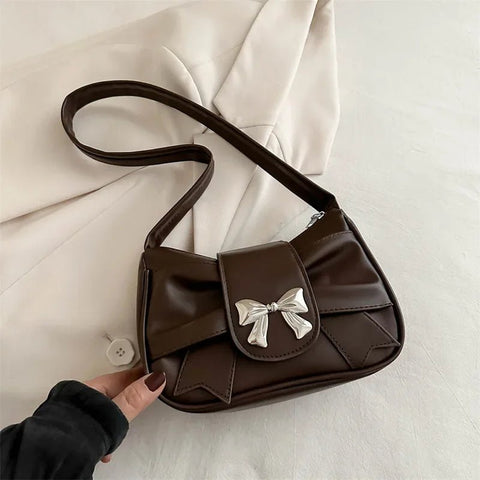 Trendy Bow Shoulder Bag Handbag Casual Underarm Bag - Edsel Rosa LLC