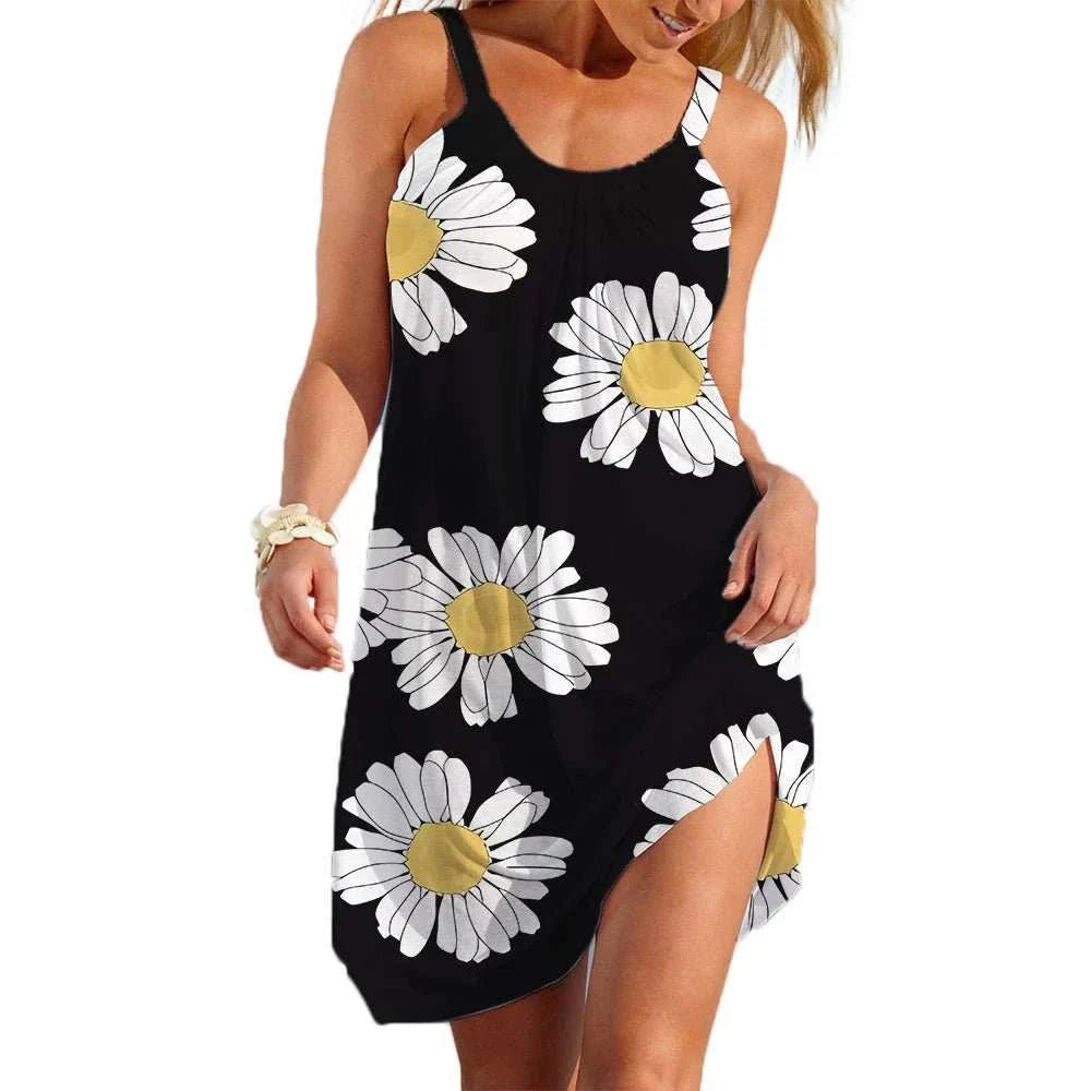 Ethnic Style Women's Slip Dress Bohemain Beach Skirt - Edsel Rosa LLC