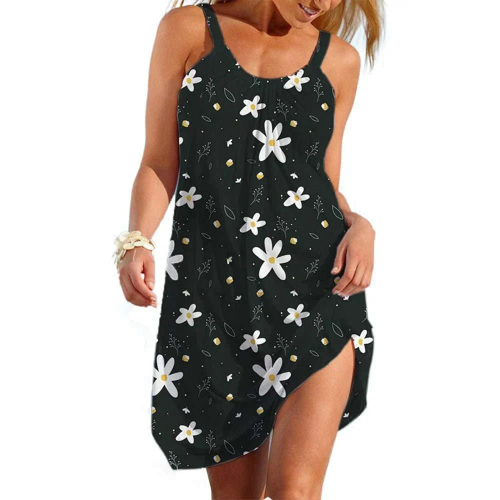 Ethnic Style Women's Slip Dress Bohemain Beach Skirt - Edsel Rosa LLC
