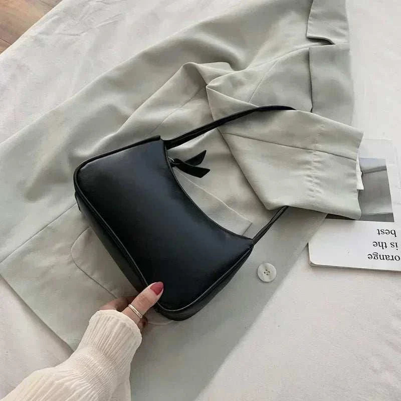 Handbags Retro Solid Color PU Leather Shoulder Underarm Bag - Edsel Rosa LLC
