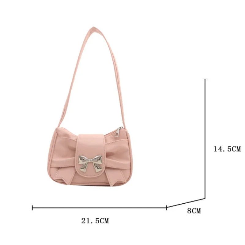 Trendy Bow Shoulder Bag Handbag Casual Underarm Bag - Edsel Rosa LLC
