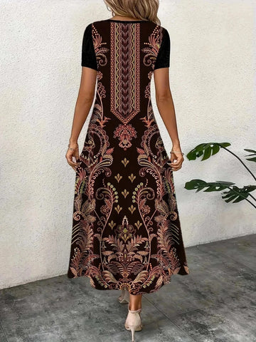 Elegant loose casual dress for women, comfortable and stylish for work and weekends