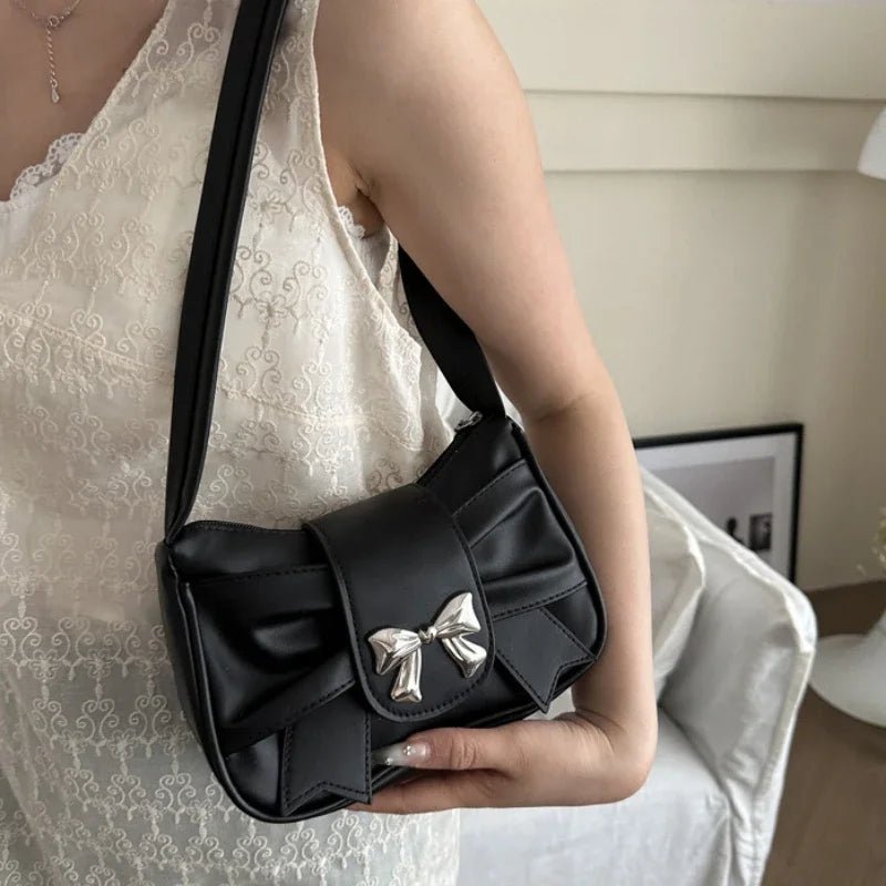 Trendy Bow Shoulder Bag Handbag Casual Underarm Bag - Edsel Rosa LLC